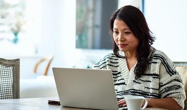 person working on laptop