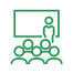 person presenting to crowd icon