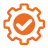Check mark icon in orange