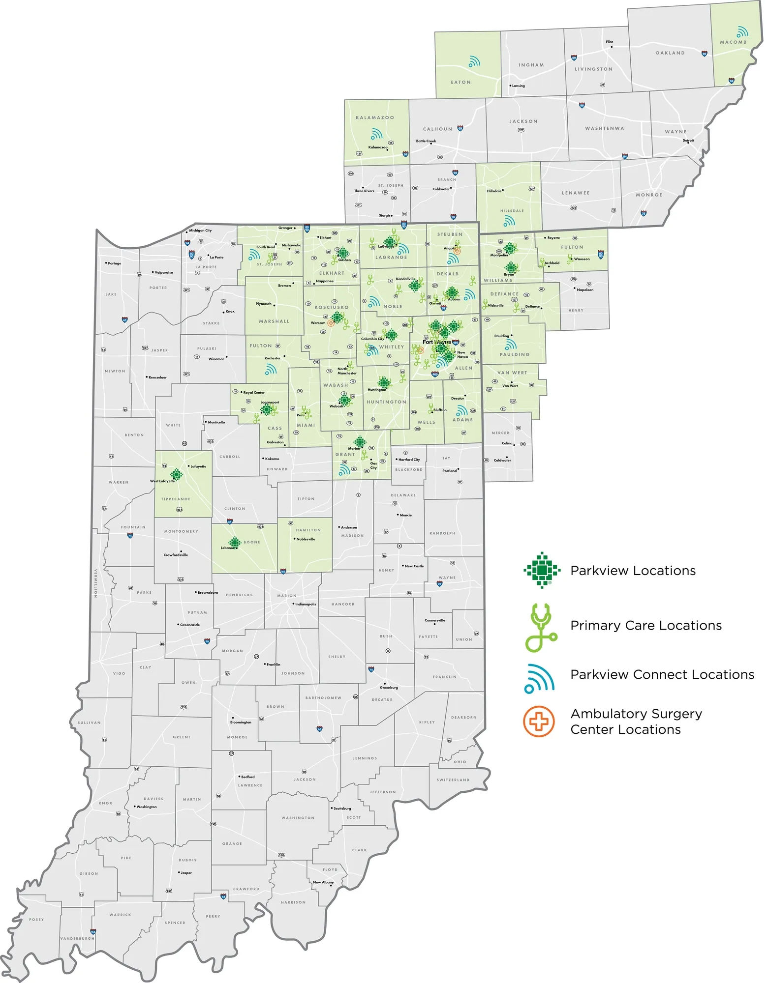 Parkview Connect Map